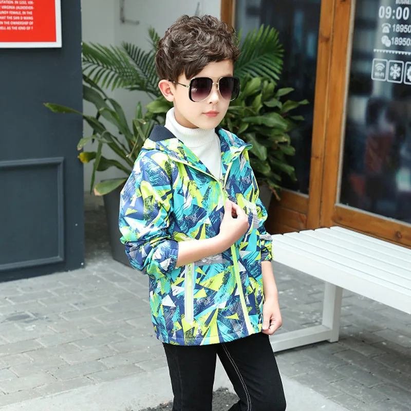 Children Outerwear Warm Polar Fleece Coat Hooded Kids Clothes Waterproof Windproof Baby Boys Jackets For 3-12Y Autumn Spring, kids jackets