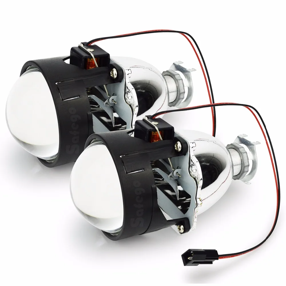 

Safego 2.5 Inches WST HID Bi Projector Lens Kit H1 lamp Easy Install for Most Cars Headlight Retrofit Bi len