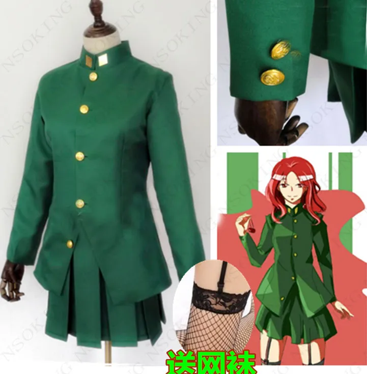 Аниме JoJo невероятное приключение Kakyoin Noriaki Косплей Костюм на заказ Kakyouin