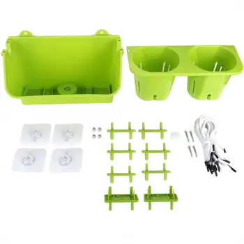 

22.4 inch 2-in-1 Wall Mount Flower Pot Balcony Greening Hanging Plant Flower Box Container Back Ground Wall Decor