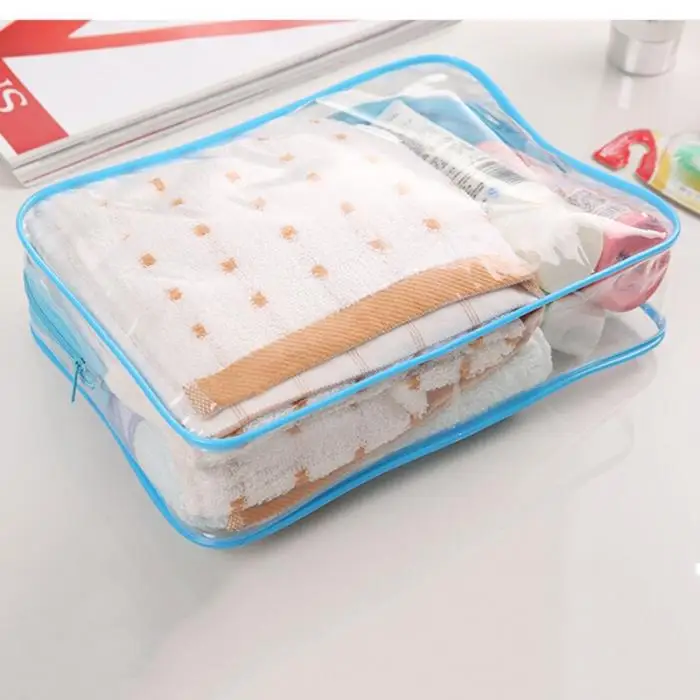 New Arrival New Transparent Cosmetic Travel Bag Women Makeup Organizer PVC Washing Bags Zipper Pouch