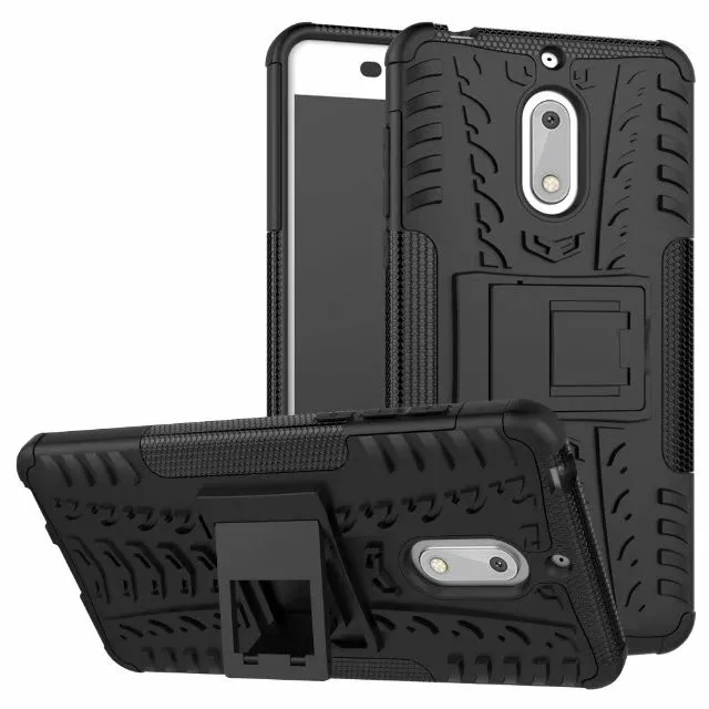 Для Nokia 6 чехол Гибридный Мягкие силиконовые жесткий Пластик 2 в 1 двойная защита