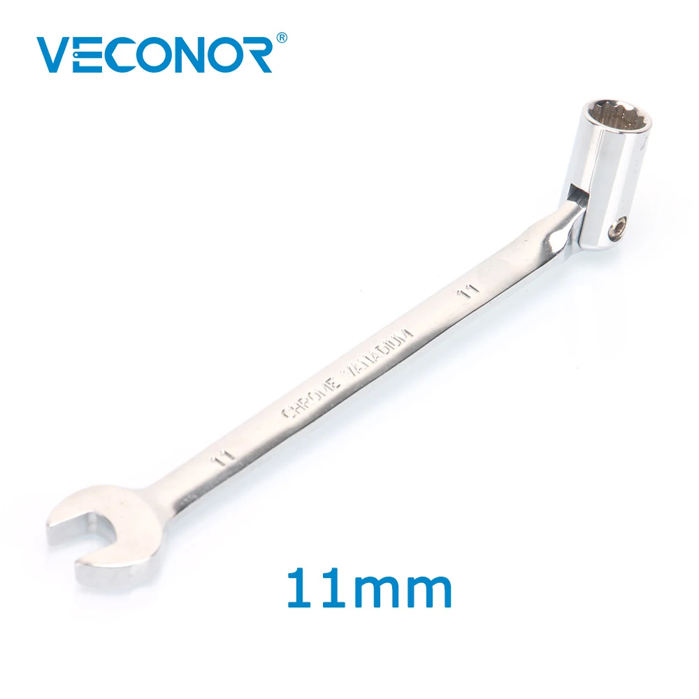 

11mm Metric Swivel Head Socket Combination Spanner Wrench Chrome Vanadium