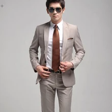 Костюмы best-бестселлера популярного новое поступление высокое качество бежевый романтические стили пальто из венчания / ну вечеринку бизнес / вечерние дешевые смокинги