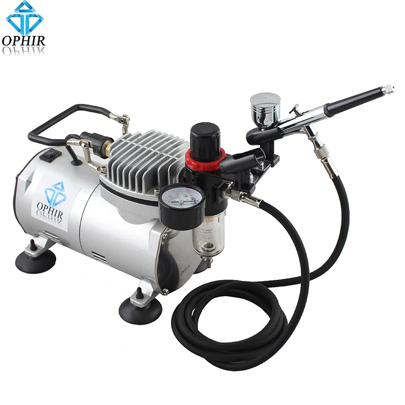 

OPHIR New Airbrush Kit Air Compressor Dual-Action Hobby Set with Filter,Holder_AC043