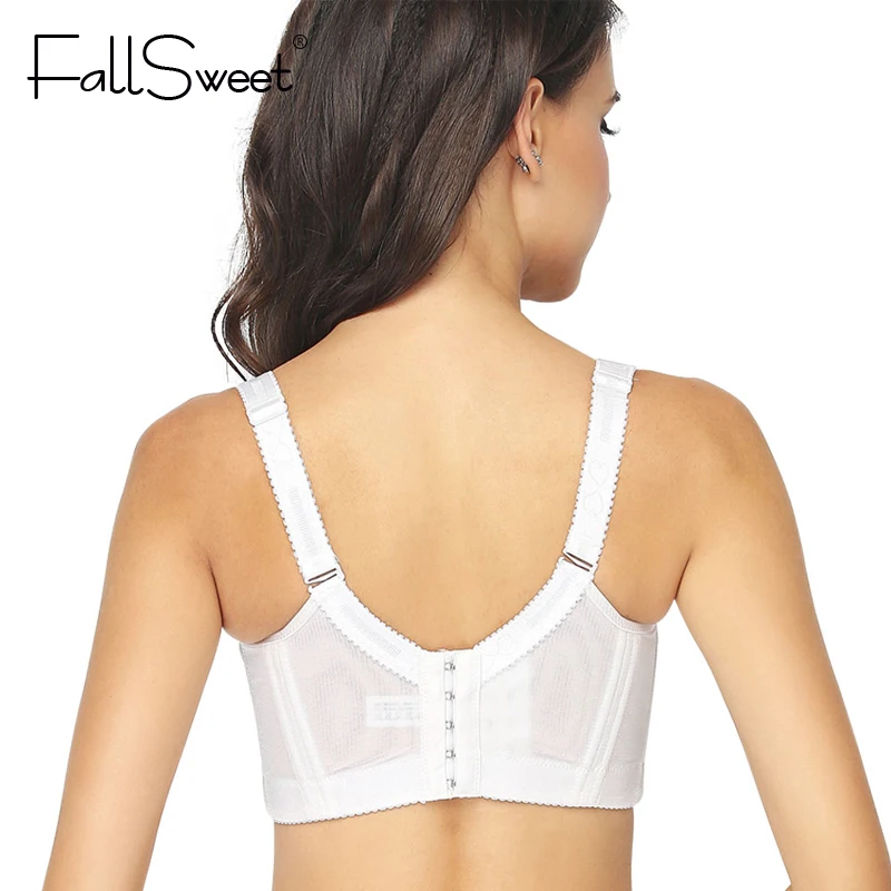 FallSweet-Lace Push Up Bra para Mulheres, Plus Size Underwear, Sutiã  Underwire, Branco, Preto, Rosa, Azul, C, D Cup, 34, 38, 42, 46, 50