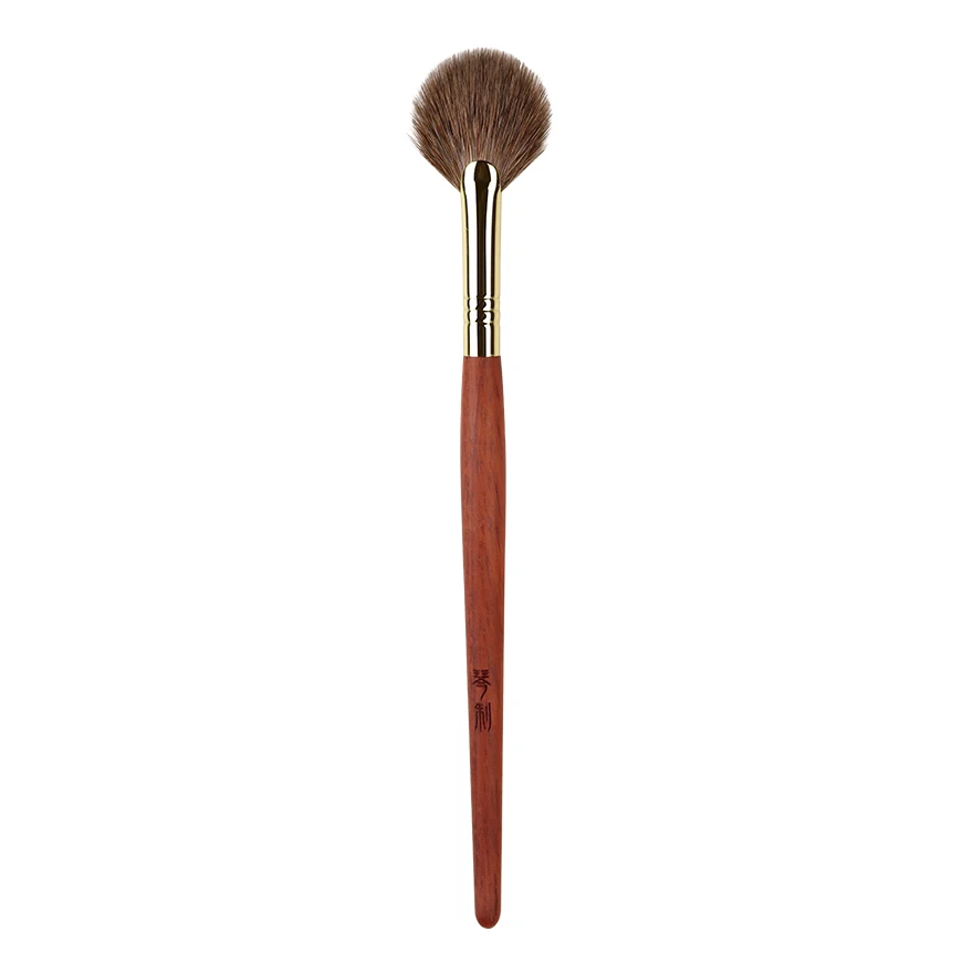

X013 Handmade Professional Makeup Brushes Extremely Soft Red Squirrel Hair Small Fan Brush Face Powder Make Up Brush