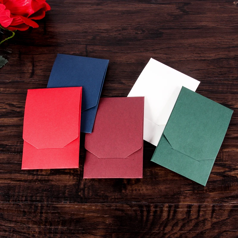 

20pcs/set Vintage Mini Envelopes European Style Thicken Envelope For Student Cute ID Card Holder Scrapbooking Gift, 6 Color