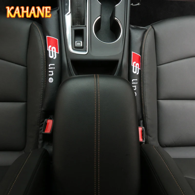 

KAHANE 2x Faux Leather Car Seat Gap Pad Fillers Spacer Filler Slot Plug For Audi Q7 Q5 A3 A4 A5 A6 A7 A8 B5 B6 B7 Sline S3 S4 S5