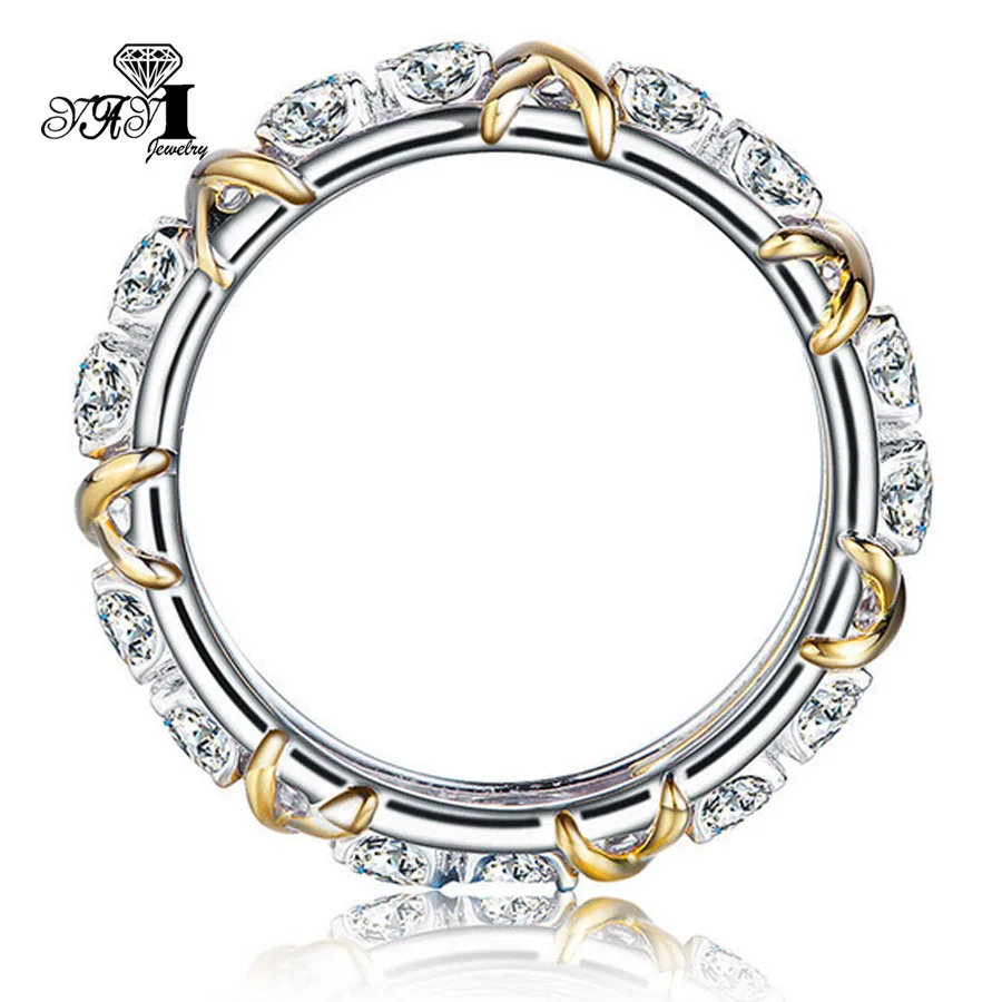 Moissanite ring YaYI Jewelry Princess Cut 3.2 CT White Moissanite Zircon Gold Silver Color Engagement Wedding Party Gift Rings