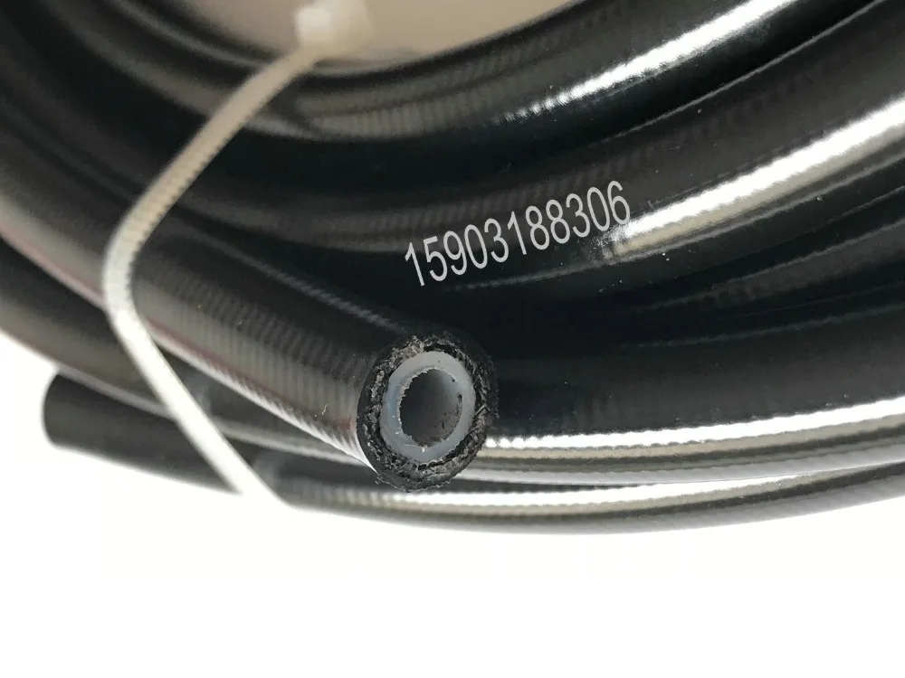 

PU coverred AN-4 PTFE hose braided stainless steel fuel line oil fuel hose 1M