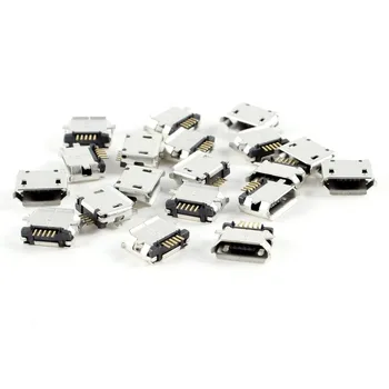 

Micro USB Type B Female Port, 5 Pins 180 Degree, SMD SMT Soldering , PCB mount