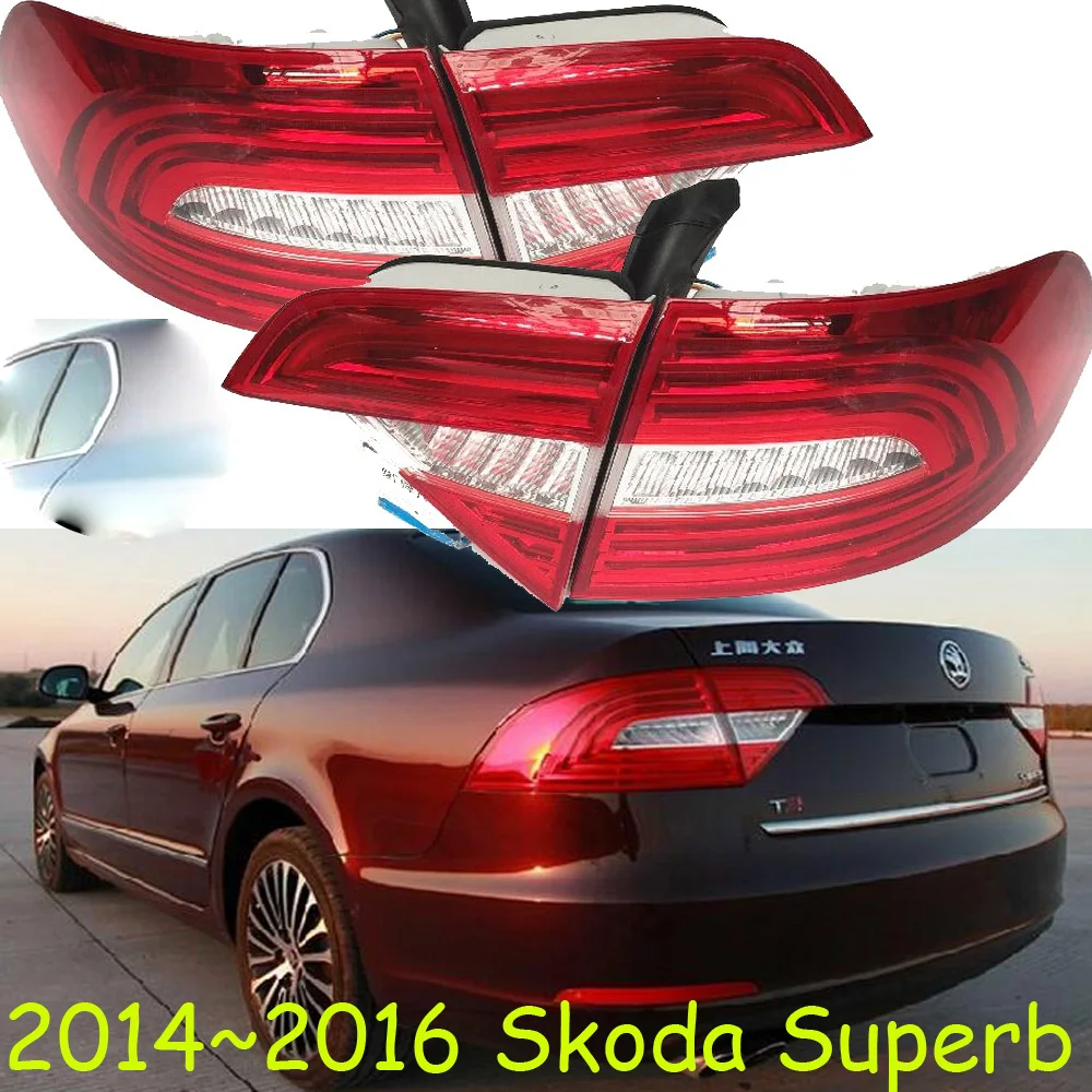 

1set Car Styling for Skoda Superb taillights LED 2014 2015 2016year car accessories Superb Lamp yeti fabia Superb rear light