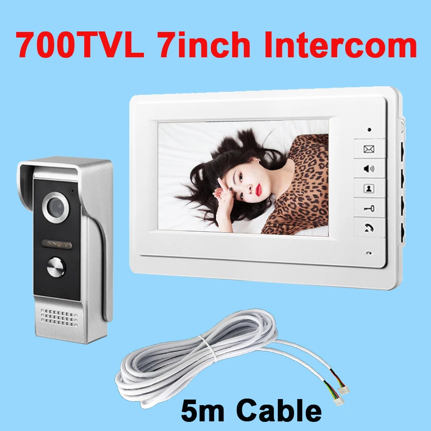 

7inch color video intercom door phone M2 outdoor Camera unit system