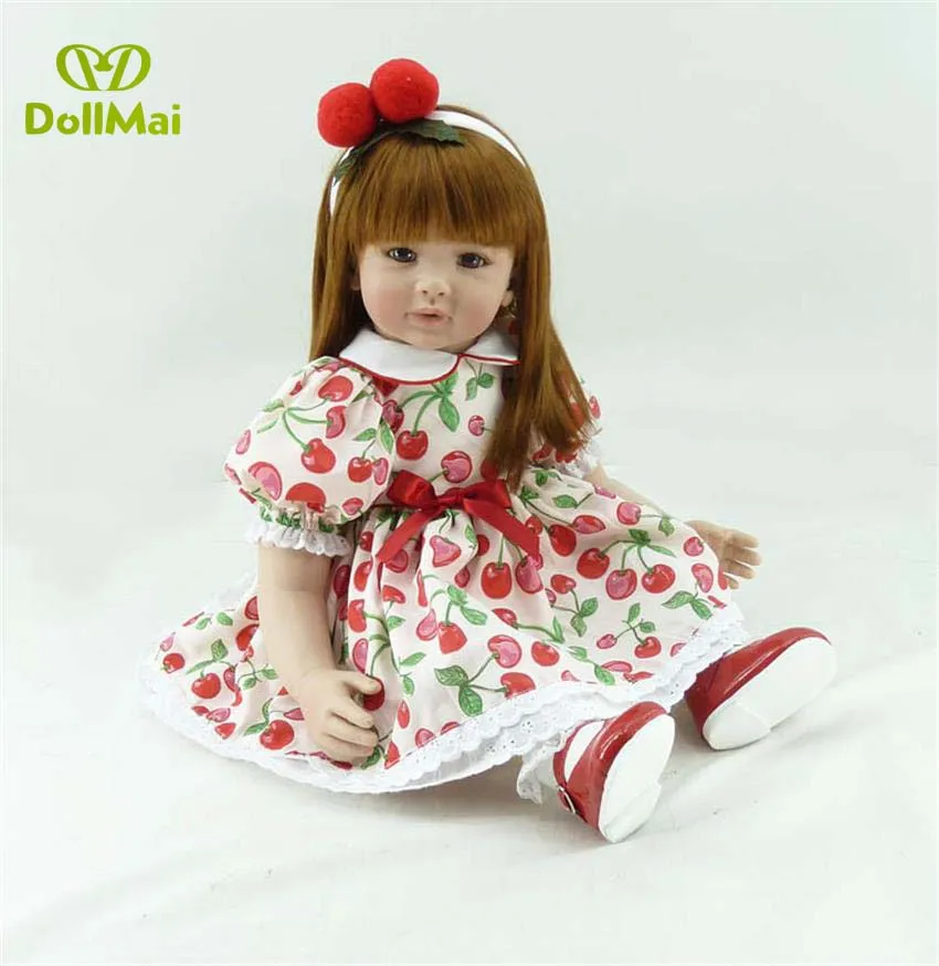 

60cm Silicone Reborn Baby Doll Toys Like Real 24inch Vinyl Princess Toddler baby alive Dolls Kids Birthday Gift Play House toy