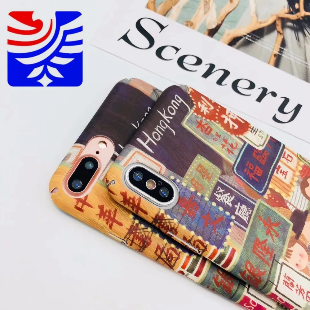 PEIPENG Cute Cartoon Hong Kong Japan Back Cover For iPhone X 7 6 6S Plus XR XS MAX Phone Case PC hard shell For iPhone 8 8 Plus16