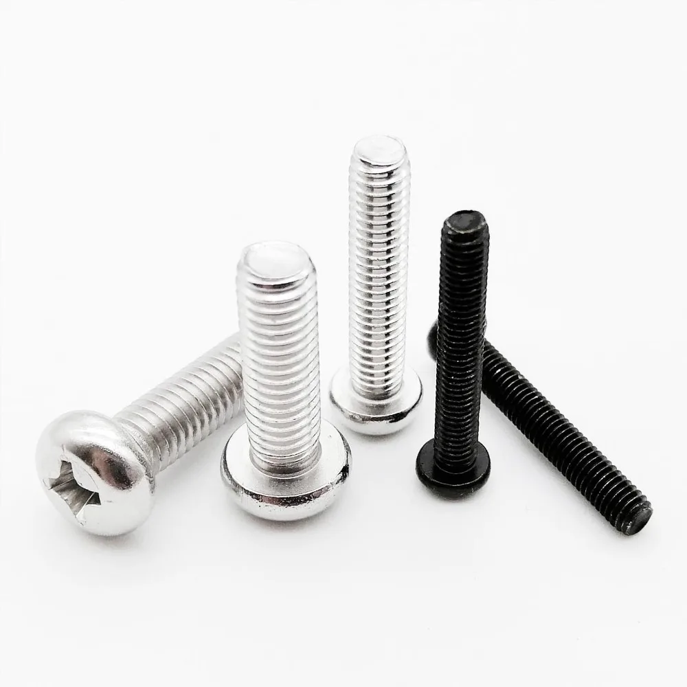 Stainless Steel Pan Round Head Phillips Screws Bolts M1.0/M1.2/M1.4/M1.6 A2 304 