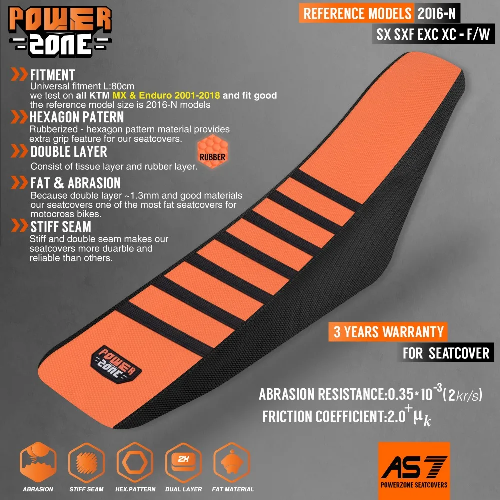 Ребристое сиденье для захвата Powerzone чехол в рубчик KTM модели SX EXC XC мотокросса MX dirt