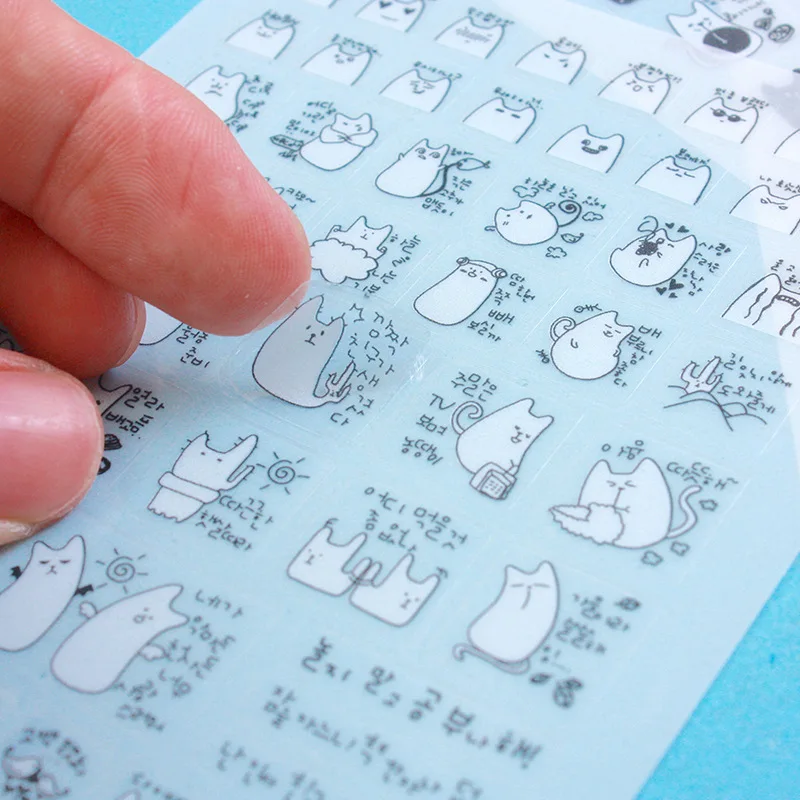 لطيف شفافة للماء الإبداعية Diy ألبوم يوميات دفتر الهاتف المحمول لاصقة تزيين مجموعة السفر ملصقات