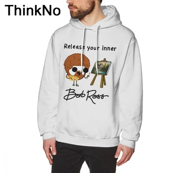 

Release Your Inner Bob Ross Long Sleeve Men Hip Hop Sweatshirt Round Neck Free Shipping Fashionable