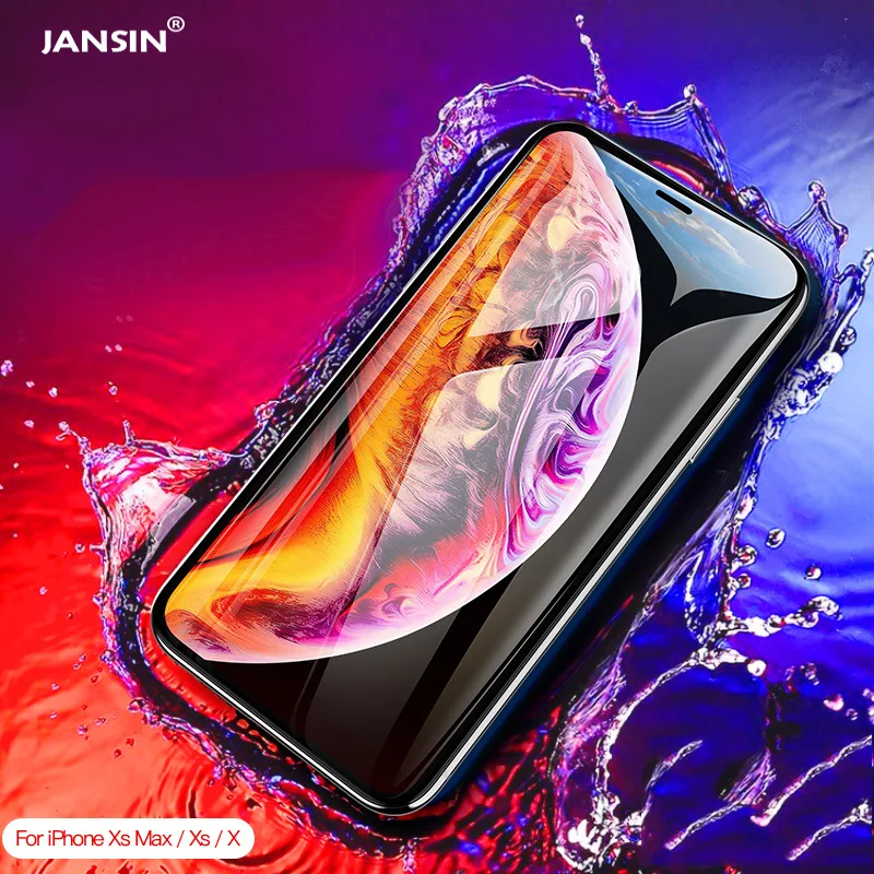 jansin Protective Glass For iPhone X XS Max XR Tempered Glass Screen Protector Film 0.25mm Curved Edge Glass XR XS Max Film jansin Protective Glass For iPhone X XS Max XR Tempered Glass Screen Protector Film 0.25mm Curved Edge Glass XR XS Max Film