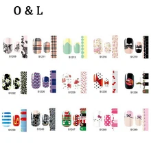 Hot Full Cover Nail Patch Stickers 56Designs 1pcs Mix Designs Nail Tips Wraps,DIY Foils Polish Nail Beauty Decoations