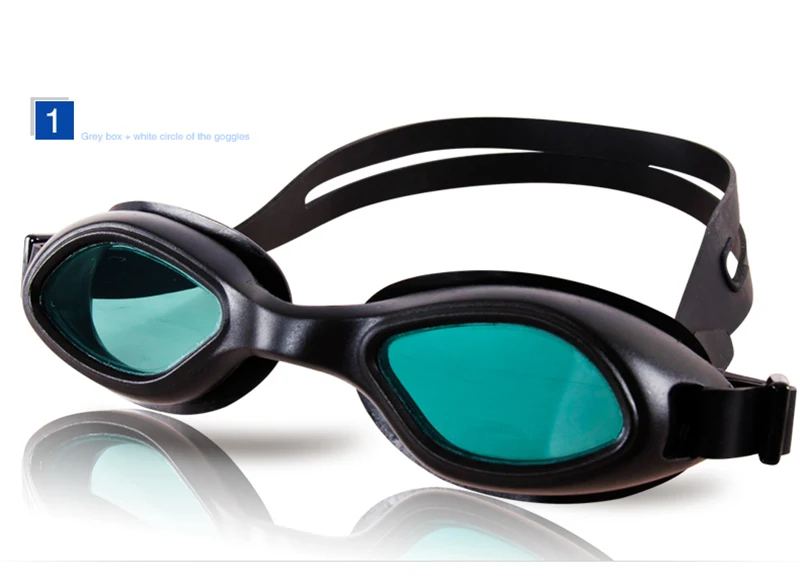 Для Мужчин's Для женщин взрослых Защита для глаз очки Анти-туман Водонепроницаемый Anti UV HD объектив Одежда заплыва очки - Цвет: Черный