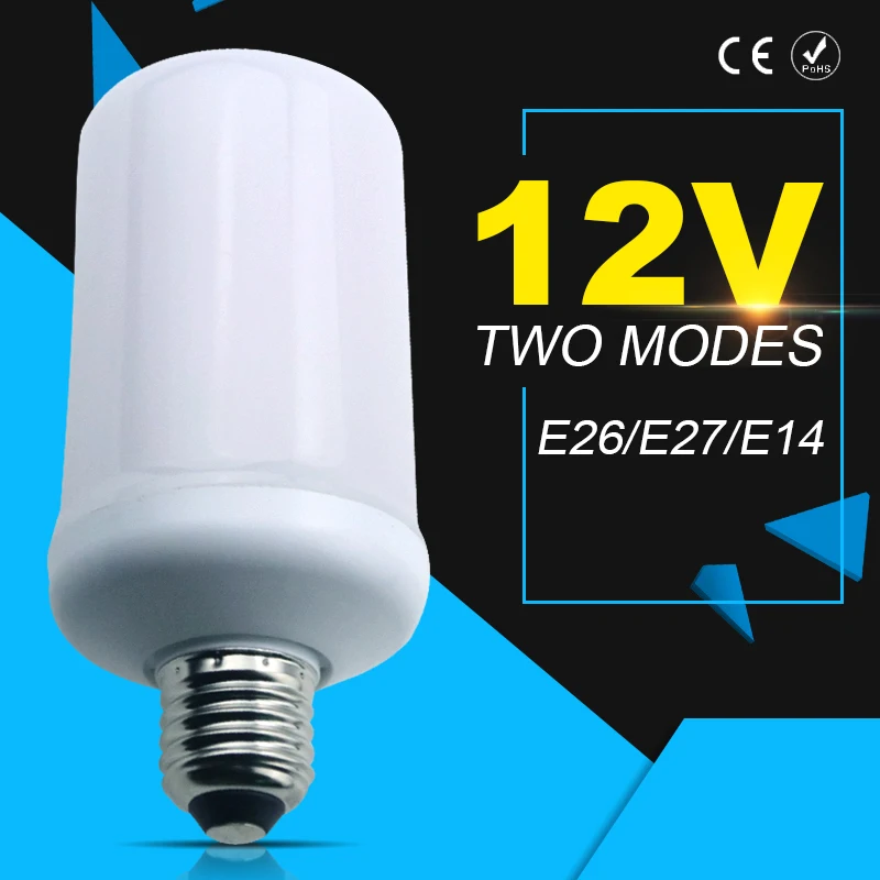 

E27 LED Flame Lamp E26 LED Flame Effect Light Bulb E14 Flickering Emulation Fire Light LED 12V Burning Creative Decoration Lamp