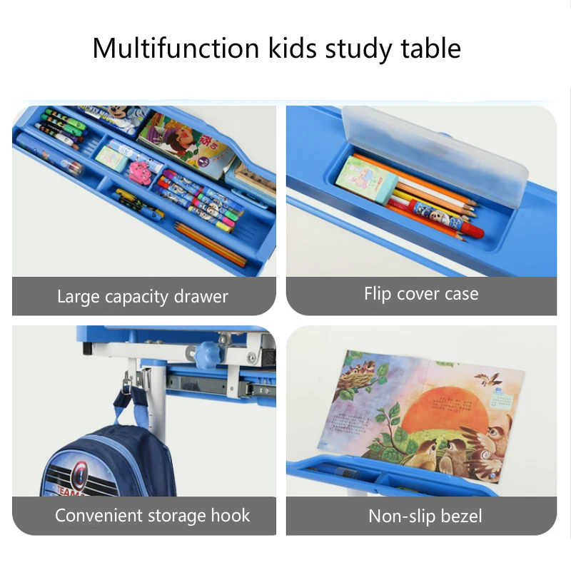 Бытовой Детский стол для занятий и стульев, набор подъемный стол для письма, многофункциональный многоугольный регулировочный стол, правильная сидячая осанка