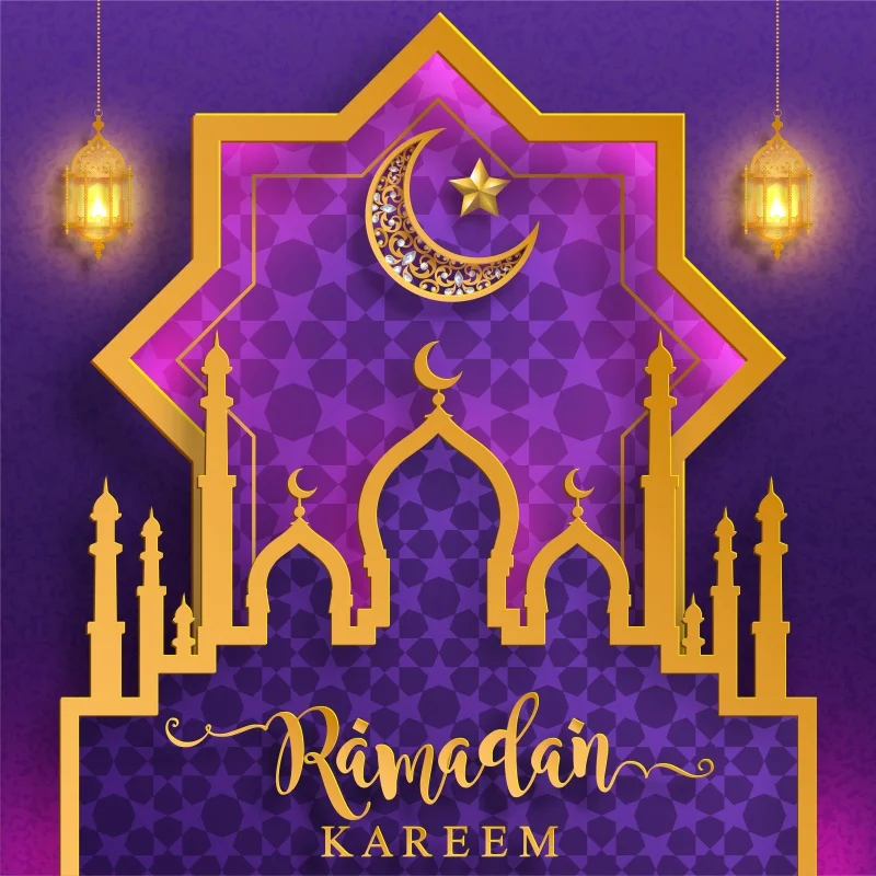 

Laeacco Muslim Backdrops Ramadan Kareem Mosque Star Moon Lantern Festivals Party Photography Backgrounds Photocall Photo Studio