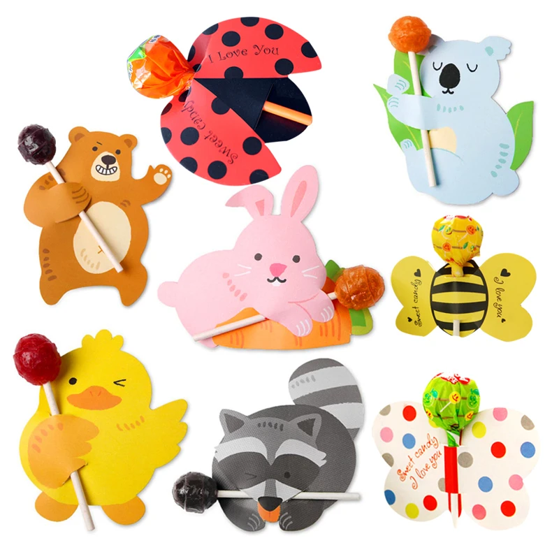 Cartes Decoratives En Sucettes Et Canard 48 Pieces Ensemble Cartes Decoratives Kawaii Pour Fete D Anniversaire Halloween Cadeaux Diy Pour Enfants Aliexpress