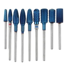 Elecool 1 шт. голубое вольфрамовое покрытие стальной гвоздь бит для электрическая машинка для маникюра машина маникюрная пилочка для ногтей инструмент для искусства