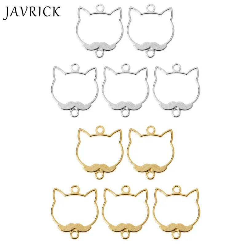

5Pcs Cute Beard Cat Blank Resin Frame Pendant Open Bezel Setting Jewelry Making