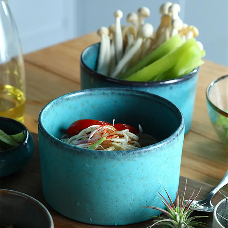 Steamed Egg Bowl Household Rice Bowl Ceramic Tableware Creative Porcelain Salad Dish Eating Bowl 1pc