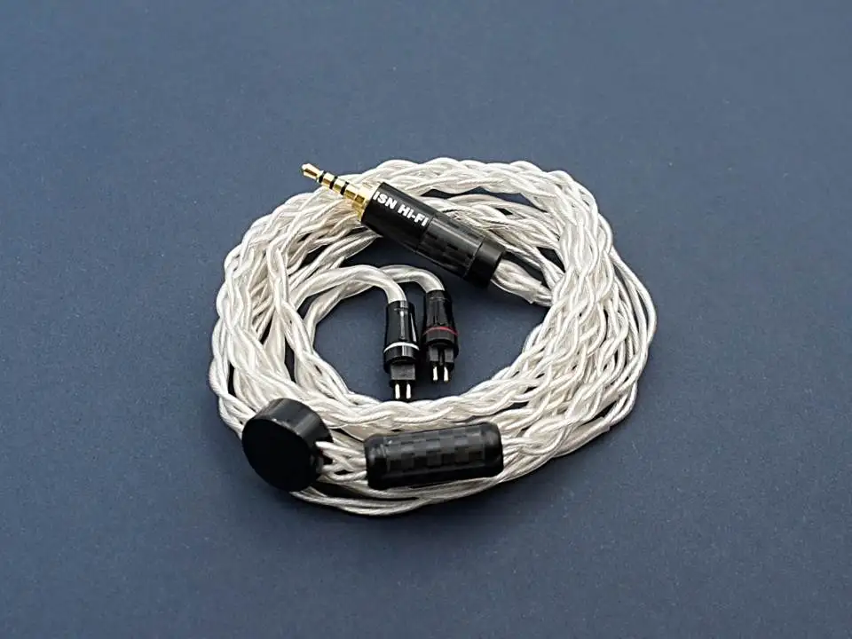 ISN аудио S4 4 нити 63 ядра OCC Серебристые HiFi наушники IEM кабель