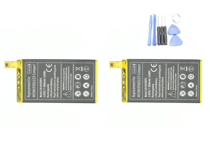 ITopZea 2x2600 мАч/9.88Wh LIS1561ERPC Замена литий-полимерный аккумулятор для Z 3 Z3c Z3 Мини