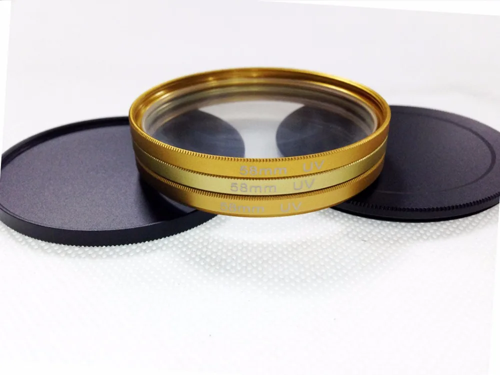 

58MM Camera Lens Filter Screw-in FILTER STACK CAP SET Metal Filter Case Quality Protect Filter with Lens Cap Camera Accessories