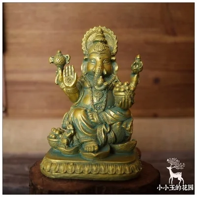 Индийский Бог украшения Вишну Шива Лакшми Parvati Saraswati обезьяна Бог хакуман индийский Yythology - Цвет: Golden elephant god