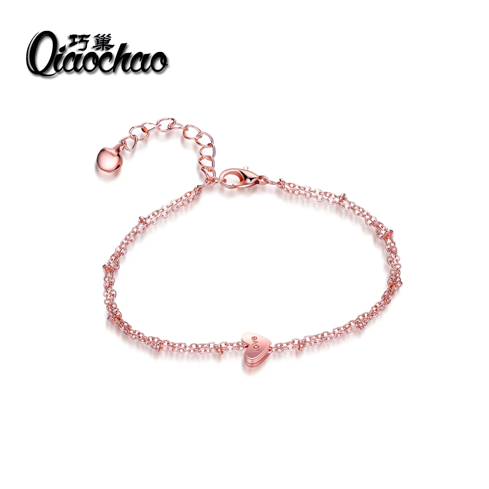 HOT SELL Lover Heart Anklet Foot Jewelry Rose Gold colour Fashion Foot