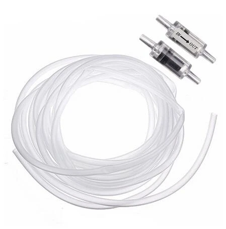 

1PCS Hot Selling Transparent Soft Plastic 5M Air Pipe + 2 Check Valves for Fish Aquarium Tank Air Pump Soft Tubing Line
