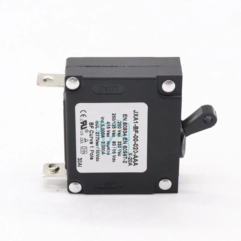 Горячий-Черный тумблер сброс автоматический выключатель магнитный переключатель Ac/Dc защита от перегрузки тока задний монтаж с винтами M3