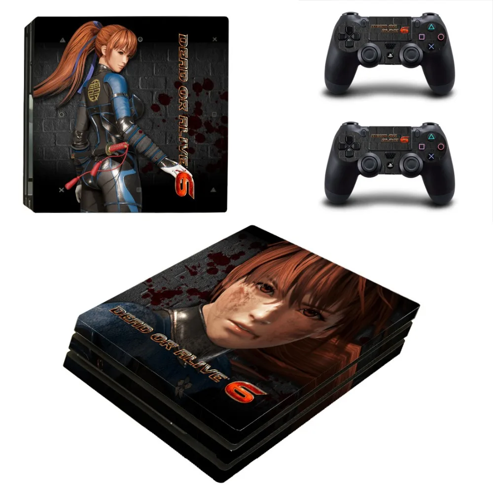 Наклейка из кожи Dead or Alive 6 PS4 Pro Виниловая наклейка для консоли Sony Playstation 4 и 2