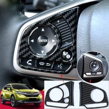 

1 Pair Carbon Fiber Inner Steering Wheel Cover Trim For Honda Civic 10th 16-18