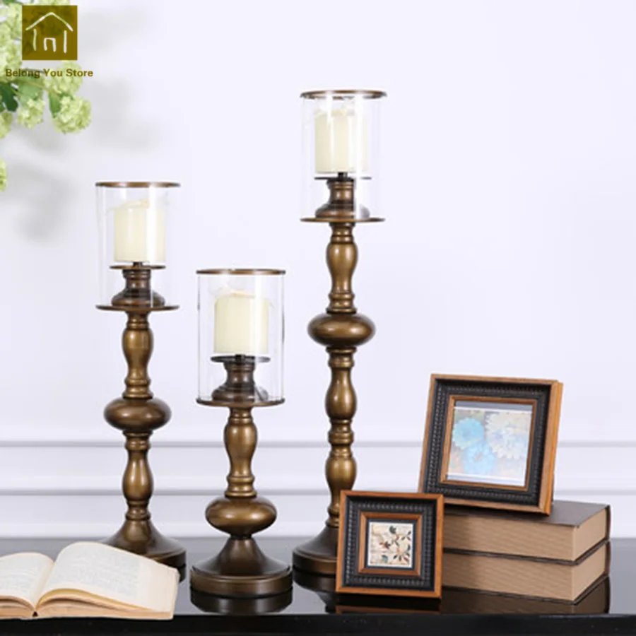Decor Metal Candle Holder Bronze Candleholder Candle Stand Oil Lamps