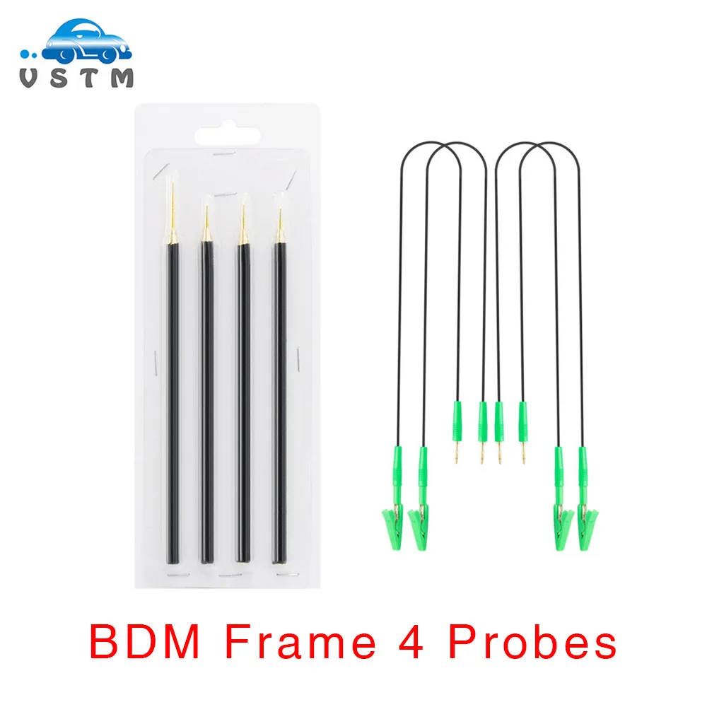 

VSTM 4pcs/Set Probe Pens 4pcs Pins With Connect Cable Replacement LED BDM FRAME OBD2 Programming For KTAG/KESS ECU Board