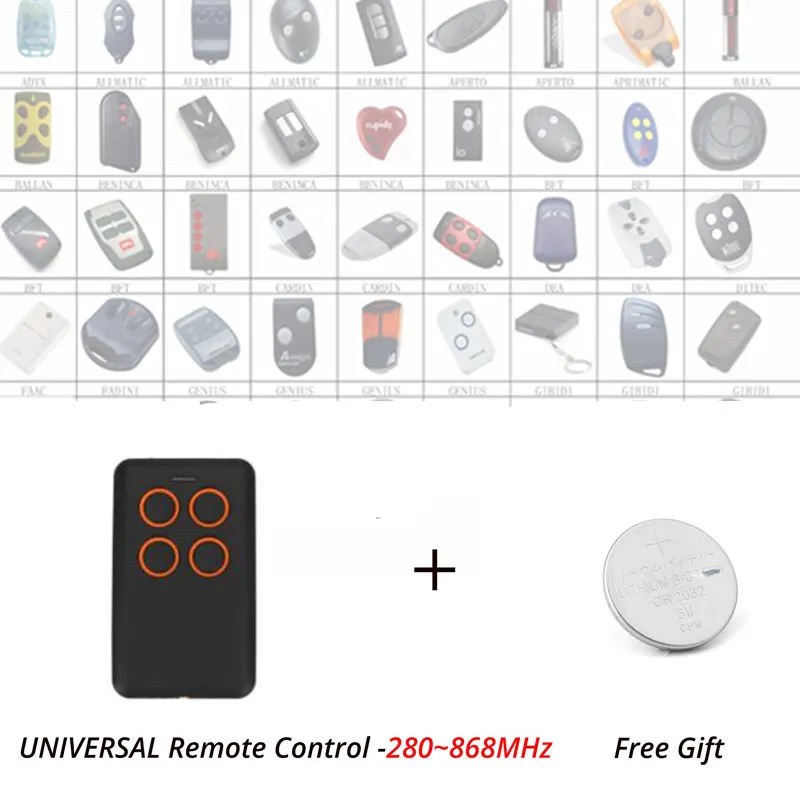 

1pcs BFT CAME DOORHAN NICE Remote Controller Auto Scan Multi Frequency 280-868MHz Garage Door Universal Transmitter