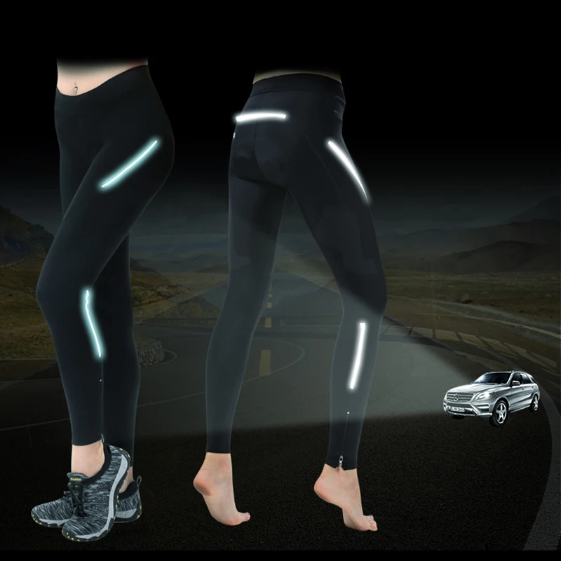 Buy Reflective Women Cycling Pants Black Gel 4D Padded