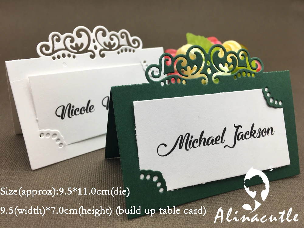 

AlinaCraft METAL CUTTING DIES cut party table setting place card holder name card album Scrapbook paper craft punch art cutter