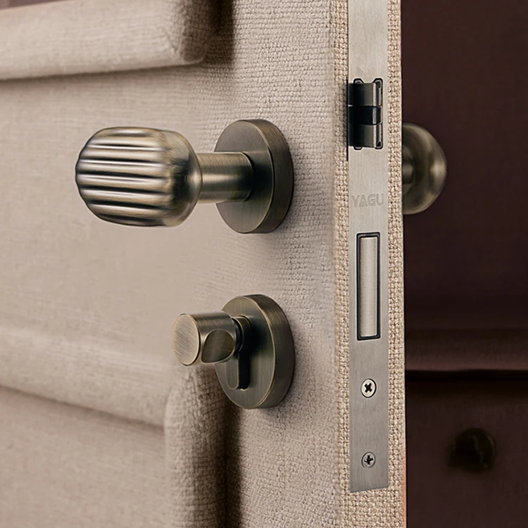  1 Set Modern Zinc Alloy Door Lock for Simple Solid Wooden Interior Doors Nordic Style Mute Door Loc - 33027108003