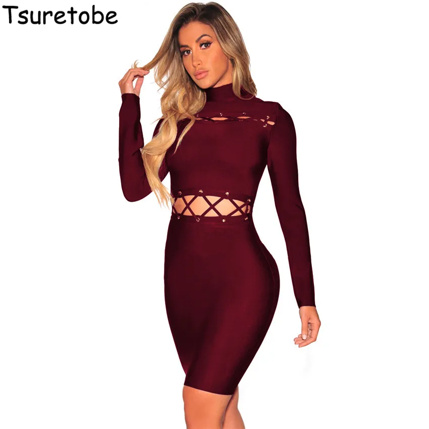 Buy Tsuretobe Lace Up Sexy Elegant Dresses Women Long